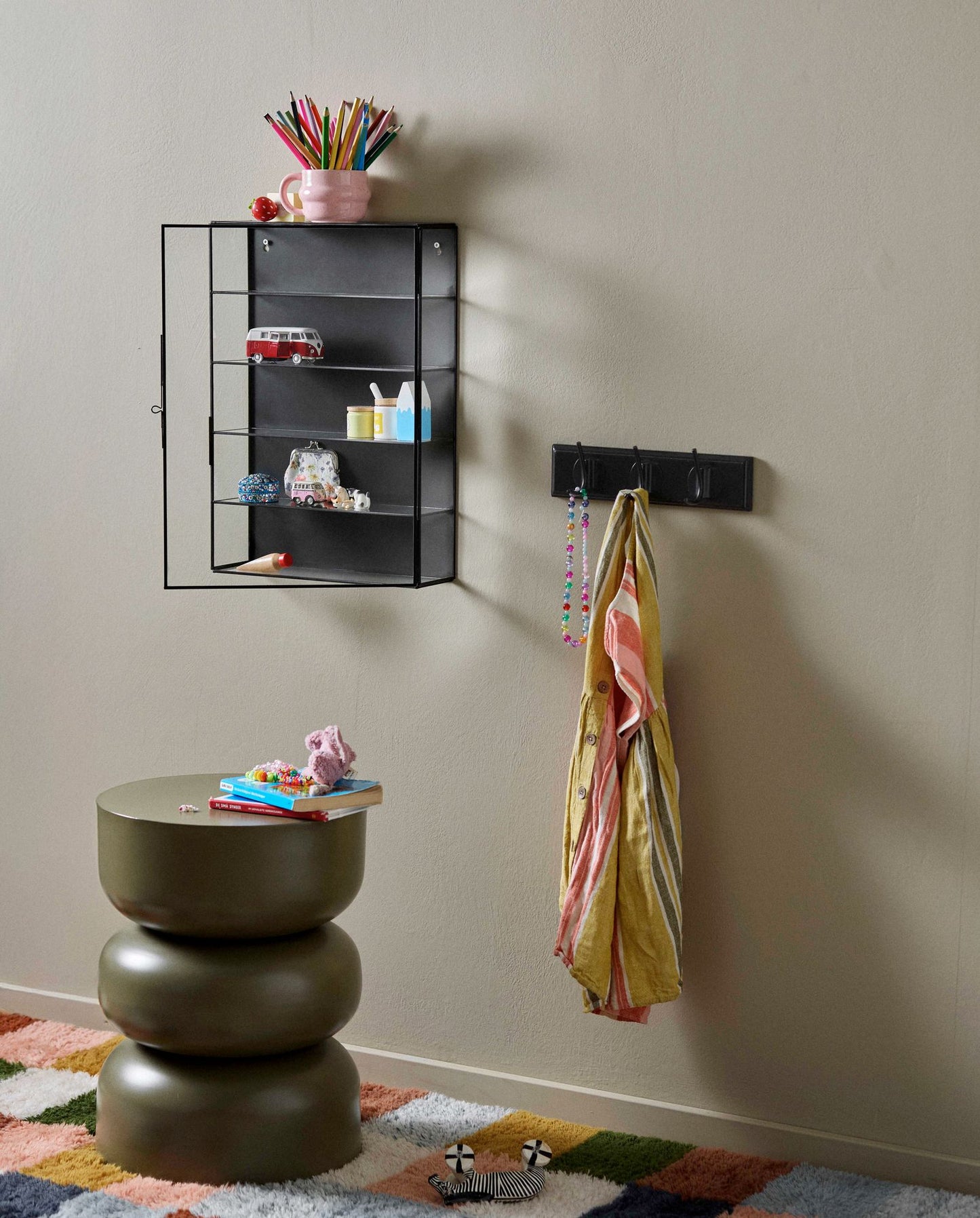 Nordal ADA Wandregal, M, 4 shelves - black
