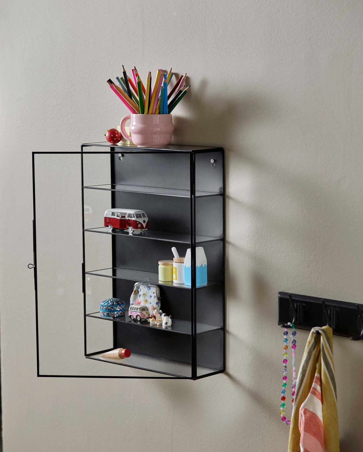 Nordal ADA Wandregal, M, 4 shelves - black