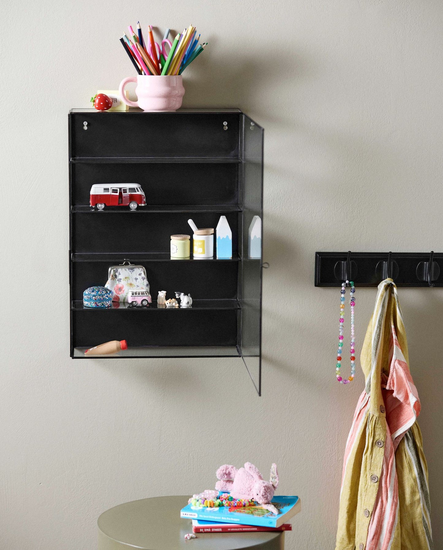 Nordal ADA Wandregal, M, 4 shelves - black
