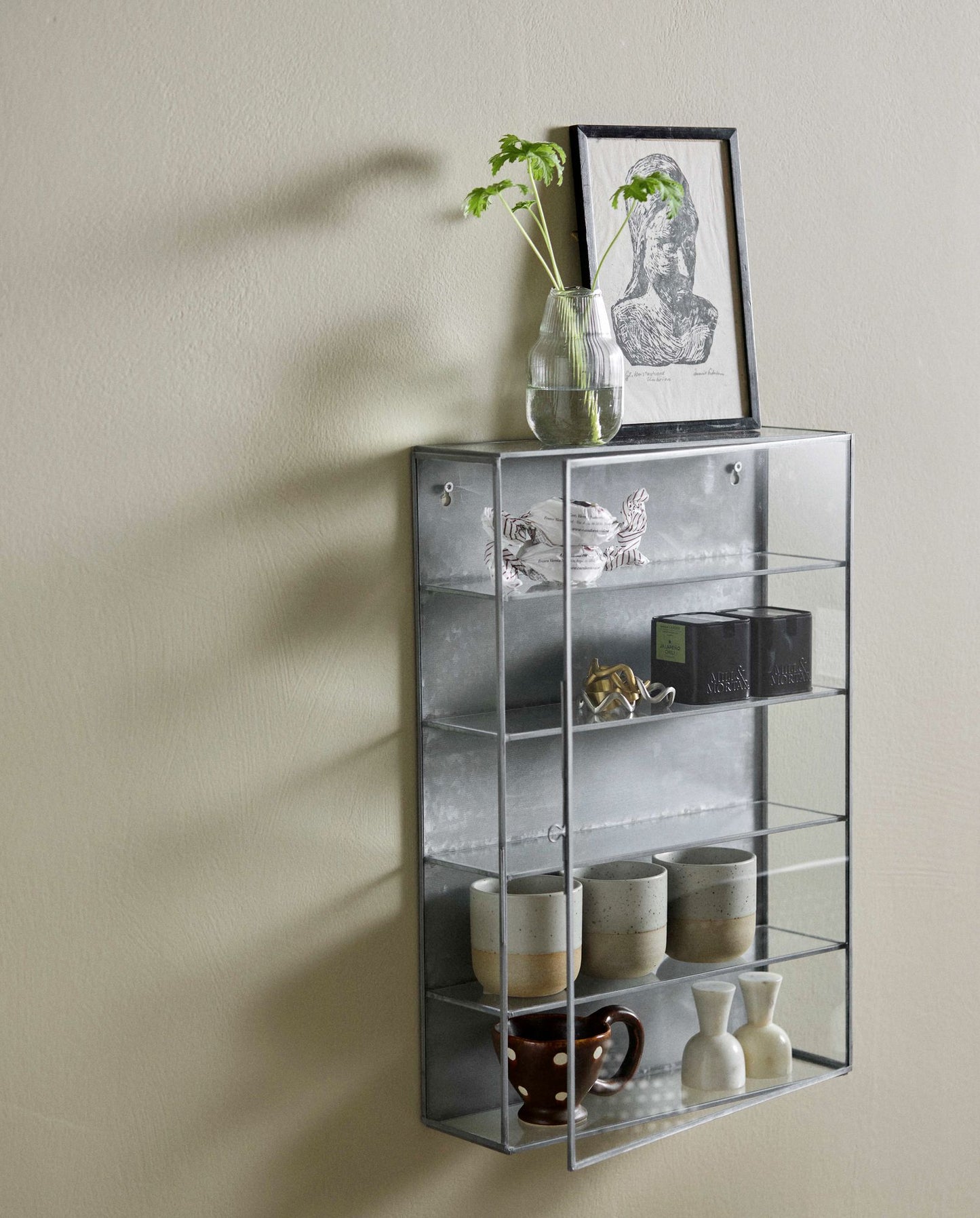 Nordal ADA Wandregal, M, 4 shelves - antique iron