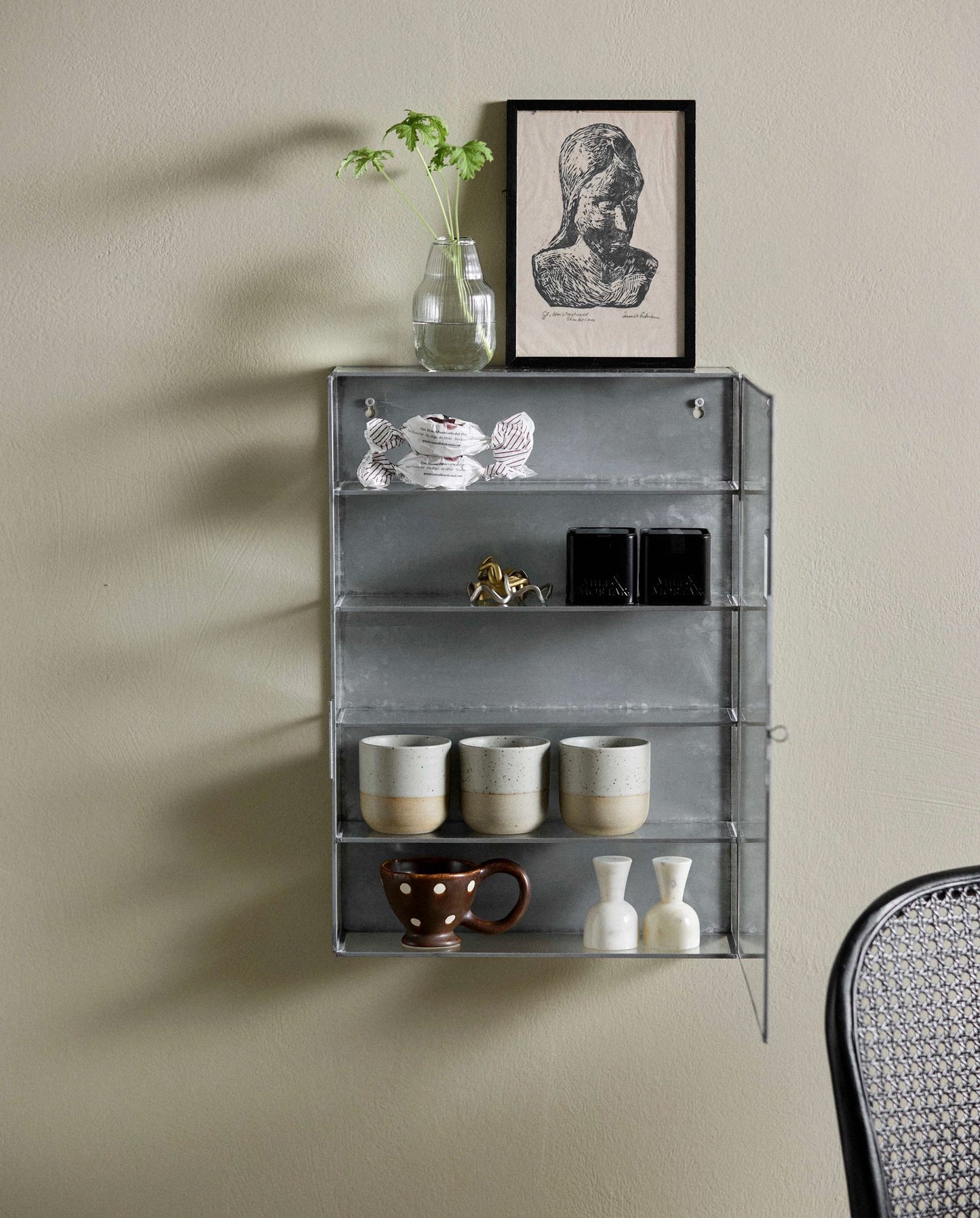 Nordal ADA Wandregal, M, 4 shelves - antique iron
