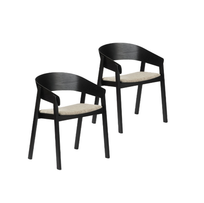 EDO Holzsessel (2er Set) schwarz