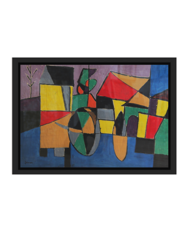 Limitierter Kunstdruck von Jo Brenneis (†1994) Ölgemälde auf Malkarton 1950