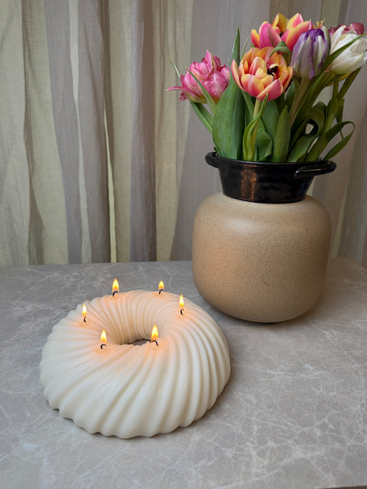 Studio Vaneli Kerzenring aus Sojawachs 1,2kg, handgemacht