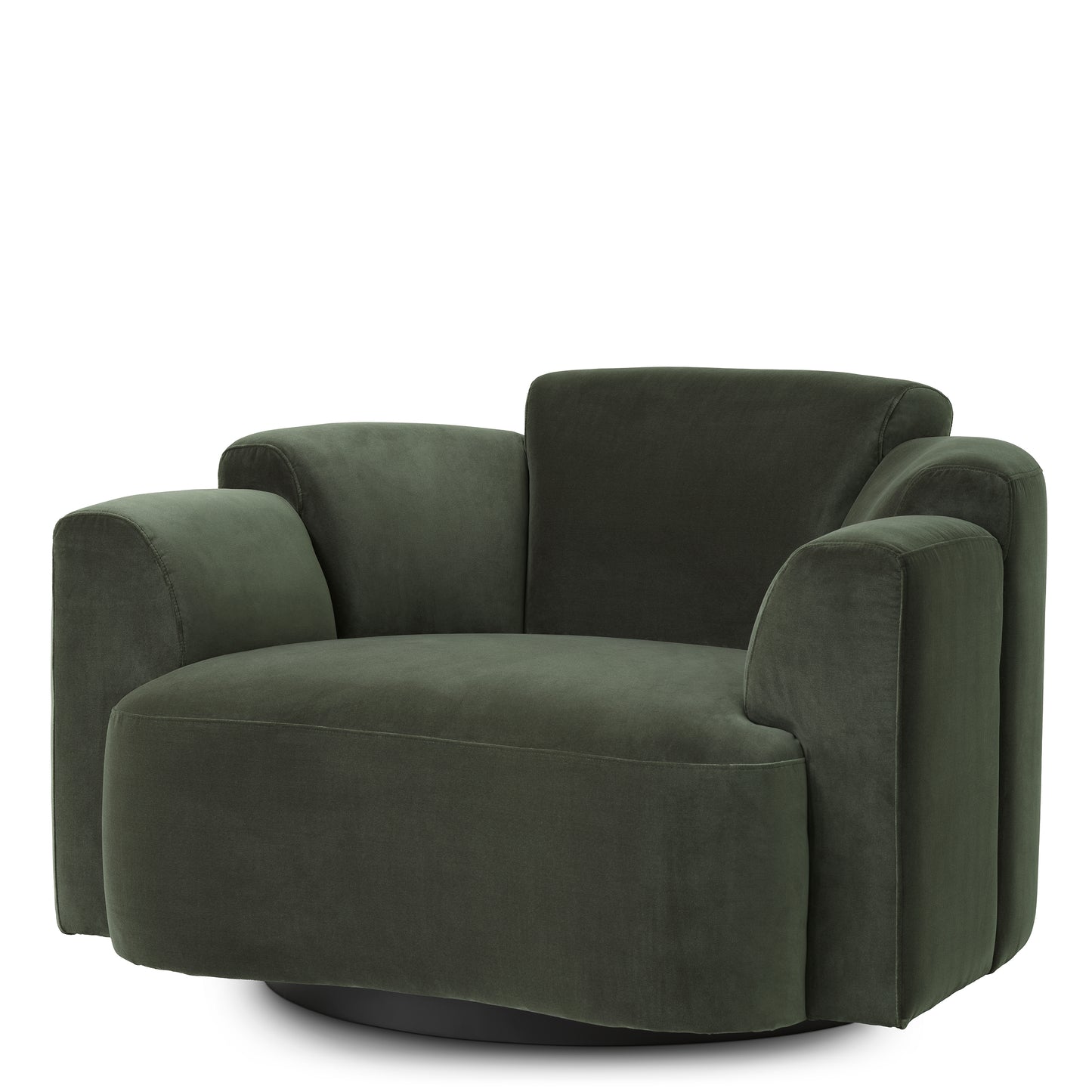 Swivel Loungesessel Marbella in Green Velvet