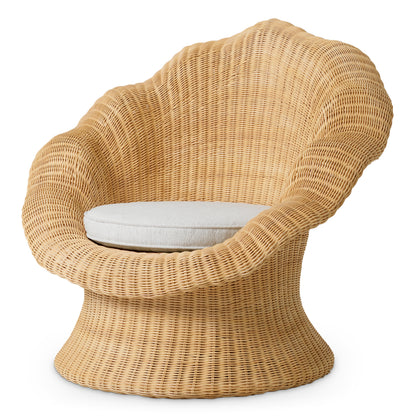 Luxury Lounge Chair Somerly aus Rattan