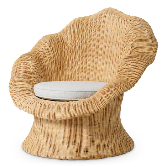 Luxury Lounge Chair Somerly aus Rattan