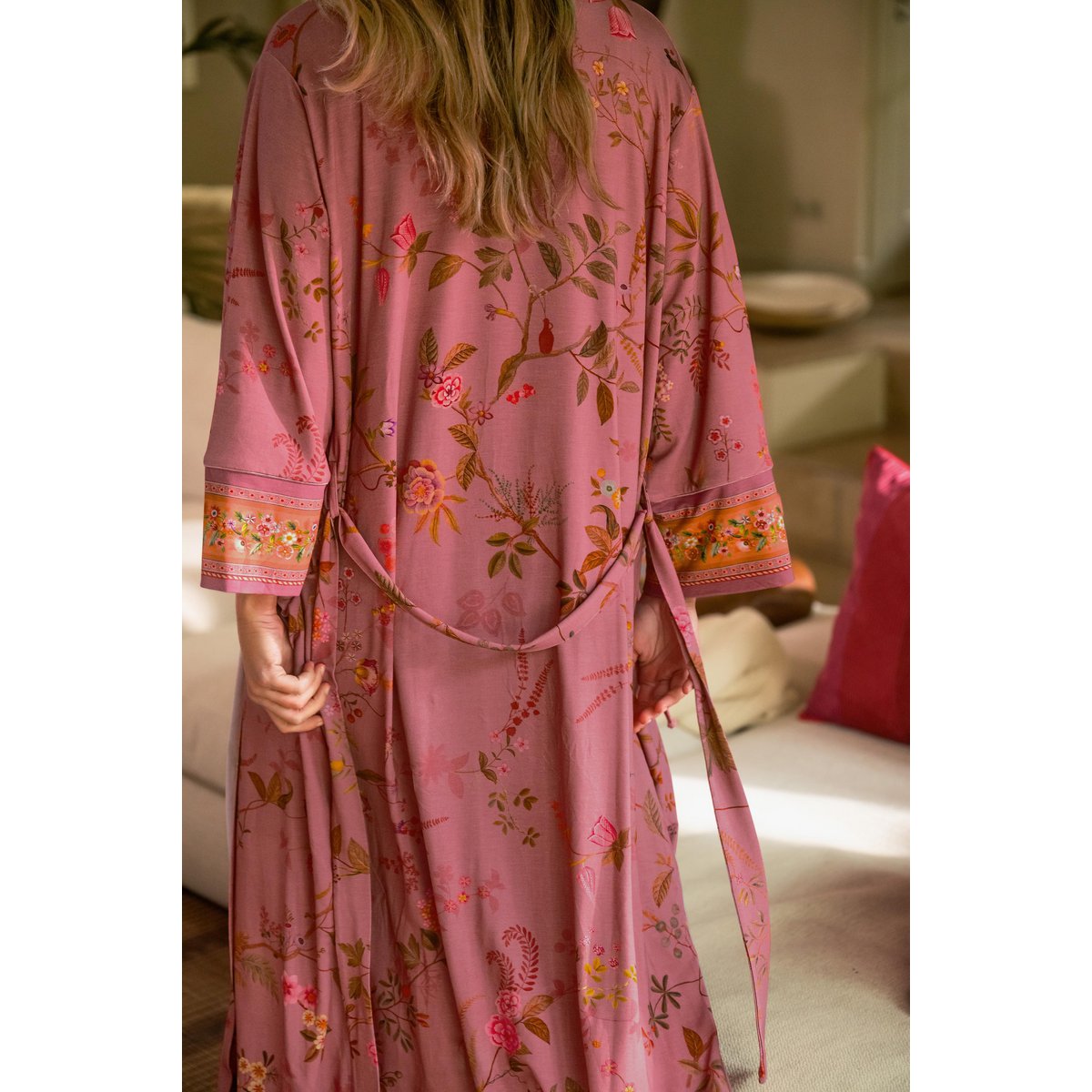 Noa Kimono Bodhi Flower Dark Pink XS