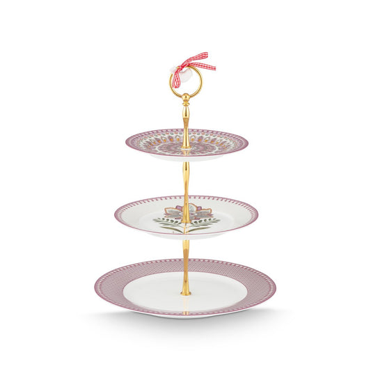 Pip Studio Royal Etagere 3 stöckig Lily&Lotus Lilac