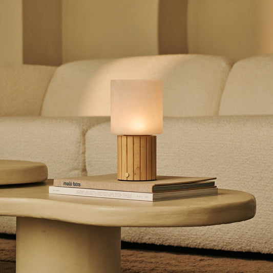 Ingmar Hellbraune wiederaufladbare Tischlampe