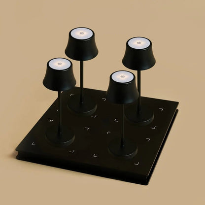 Kombi-Set Profi | 4 x wiederaufladbare Tischlampen mit Ladestation