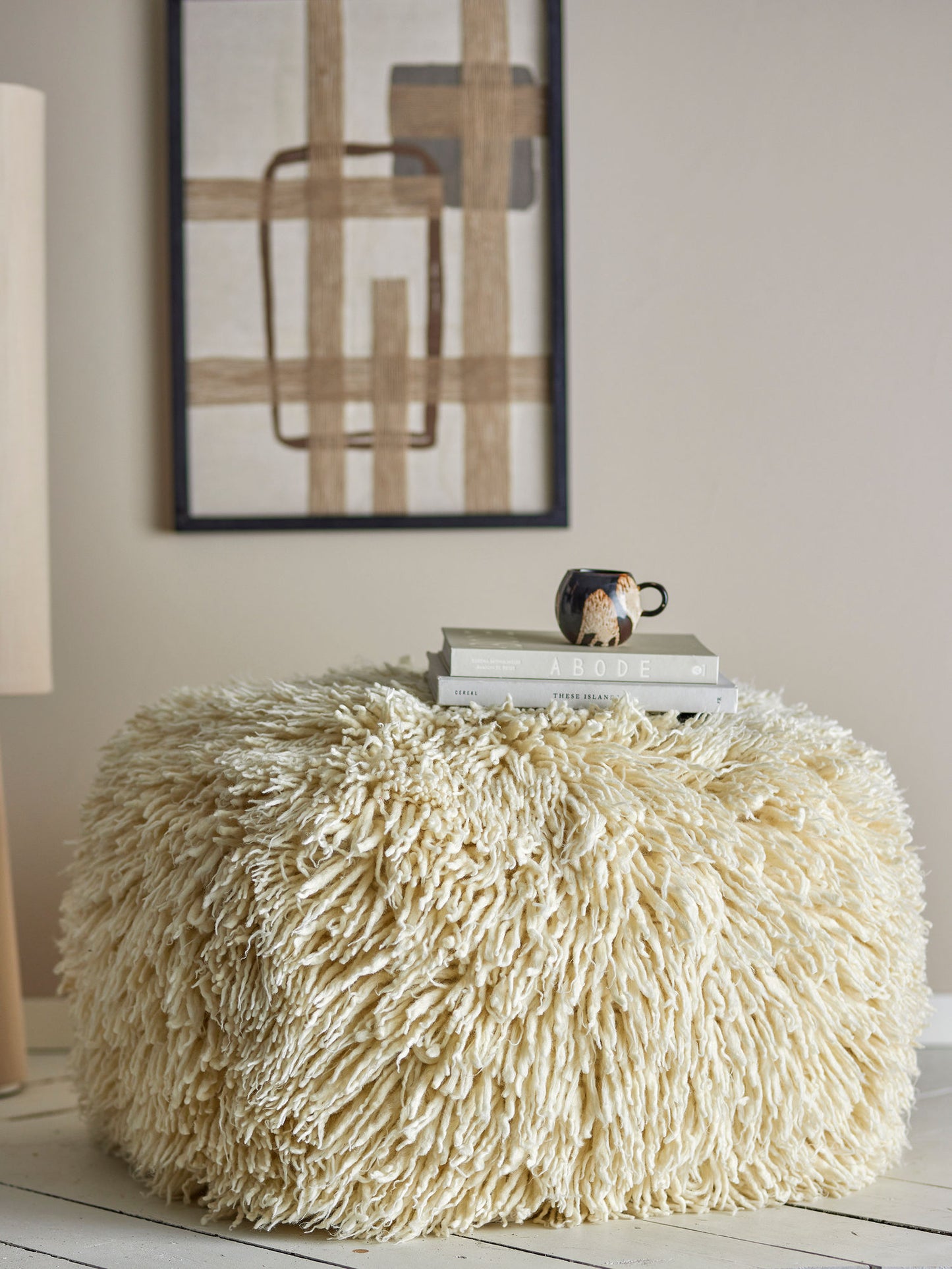Bloomingville Lomba Pouf, Natur, Wolle
