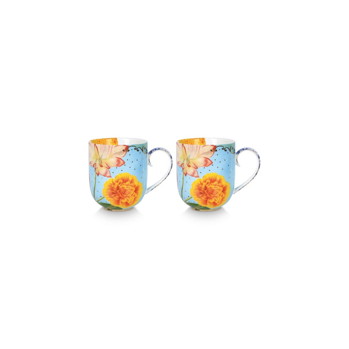 PIP Studio 2er Set Mugs Large Royal Flowers