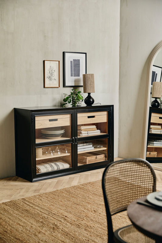 Nordal VIVA Vitrine, 2 Türen - black