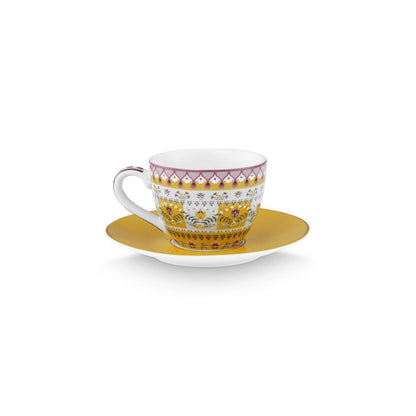 Pip Studio Espressotasse und Untertasse Lily&Lotus Moon Delight Yellow