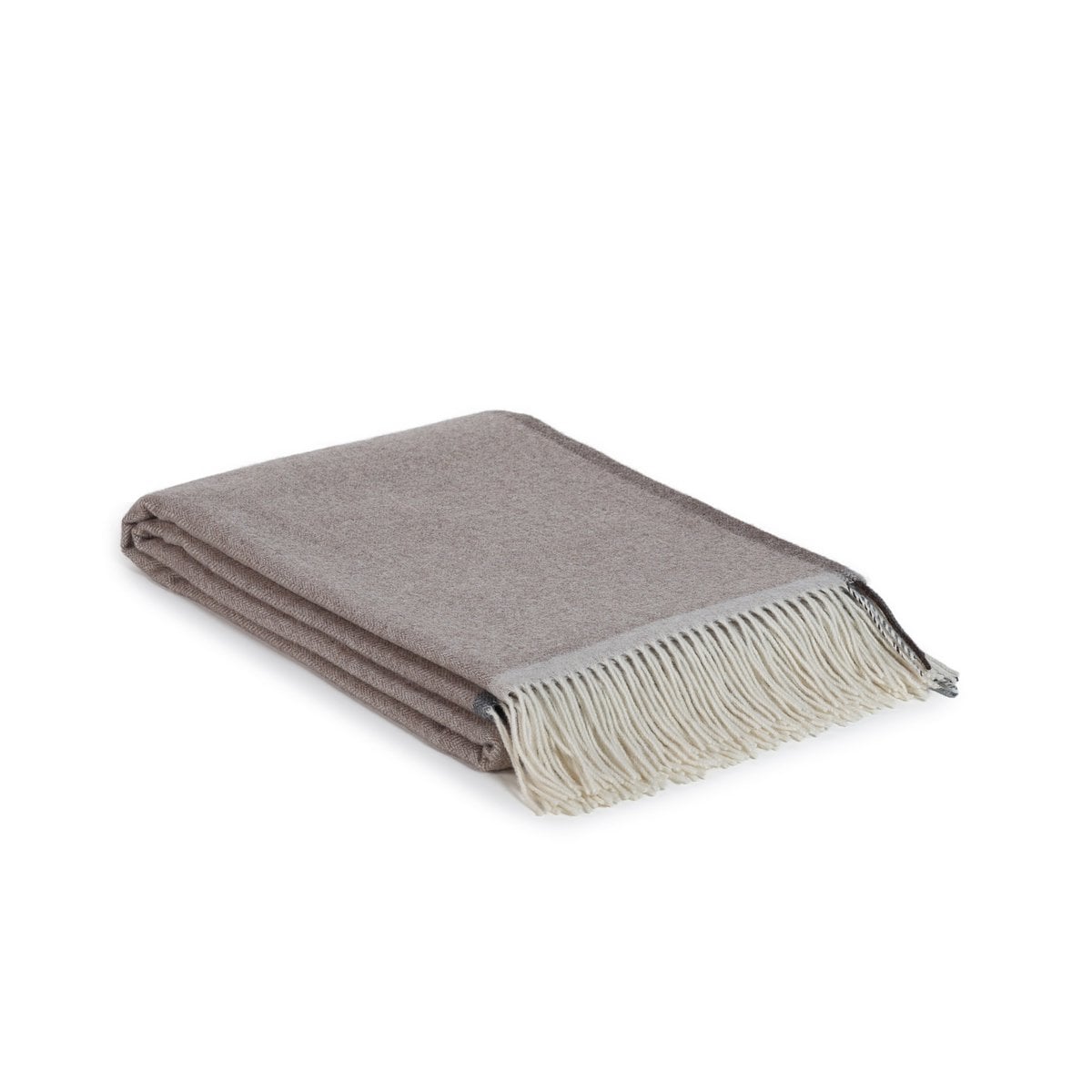 Merino/Kaschmir-Überwurfdecke MILANO – braun