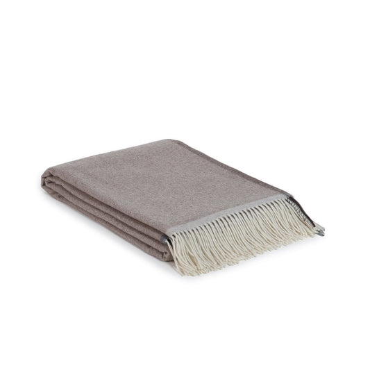 Merino/Kaschmir-Überwurfdecke MILANO – braun