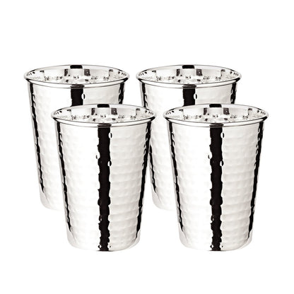 Becher Mido 4er Set, H 10 cm, edel versilbert, anlaufgeschützt