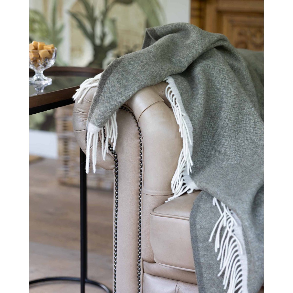 Merino/Kaschmir Decke Mailand Verde Orlo