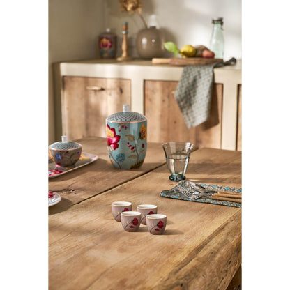 Set/4 Eierbecher Pip Studio Blooming Tales Fantasy Khaki