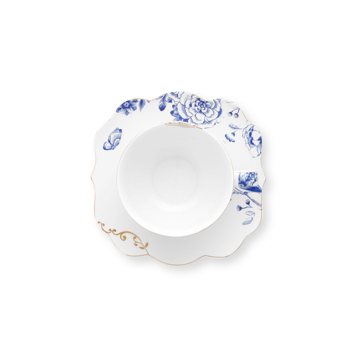Set/2 Tea Cups & Saucers Royal White