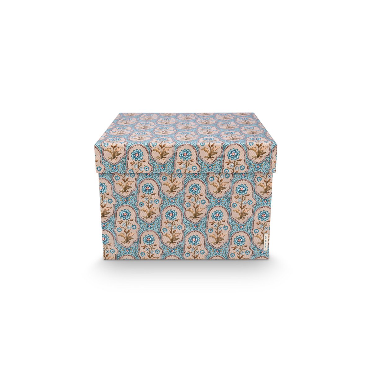 Pip Studio Aufbewahrungsbox Square Blooming Tales Blue-Khaki
