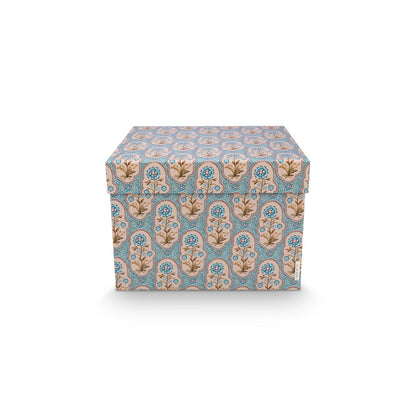 Pip Studio Aufbewahrungsbox Square Blooming Tales Blue-Khaki