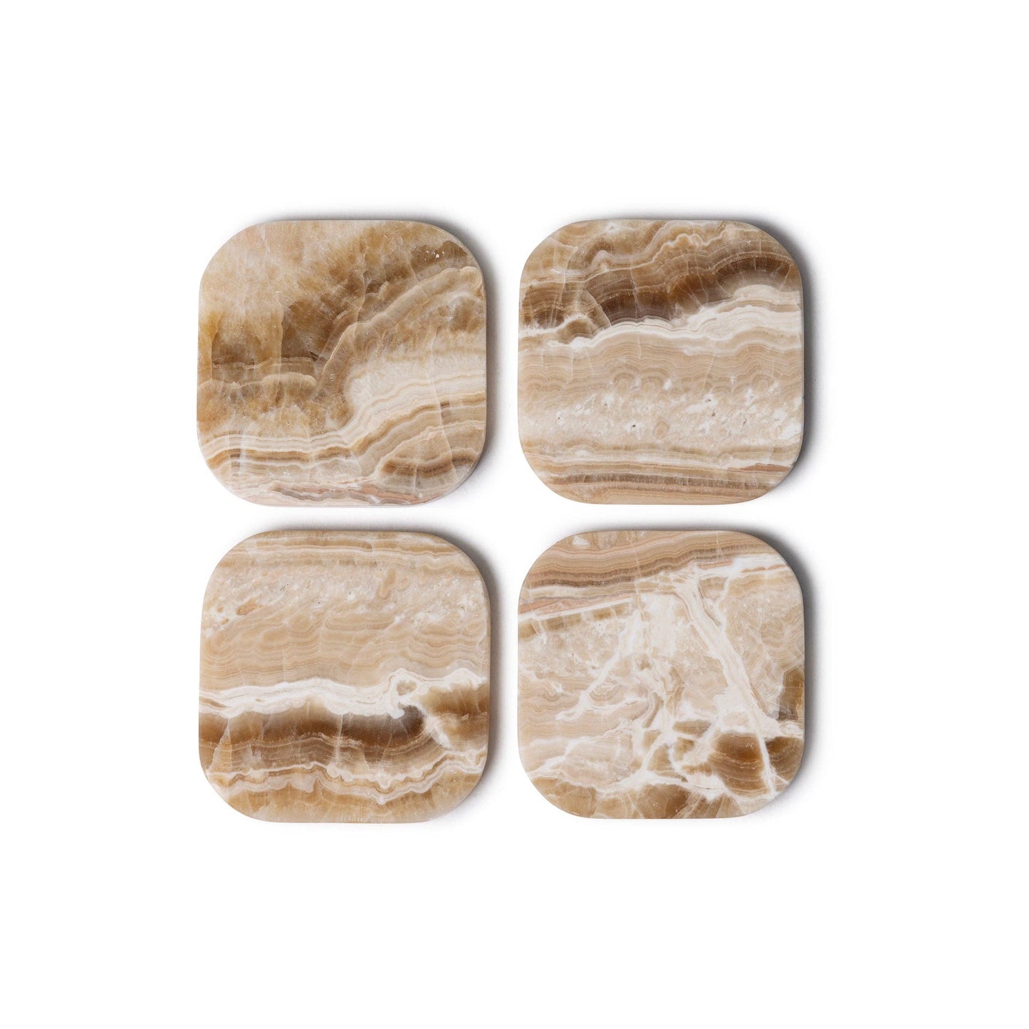 Marmoruntersetzer 4er Set sandal onyx