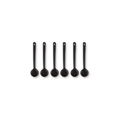 6er Löffelset Matt Black Small