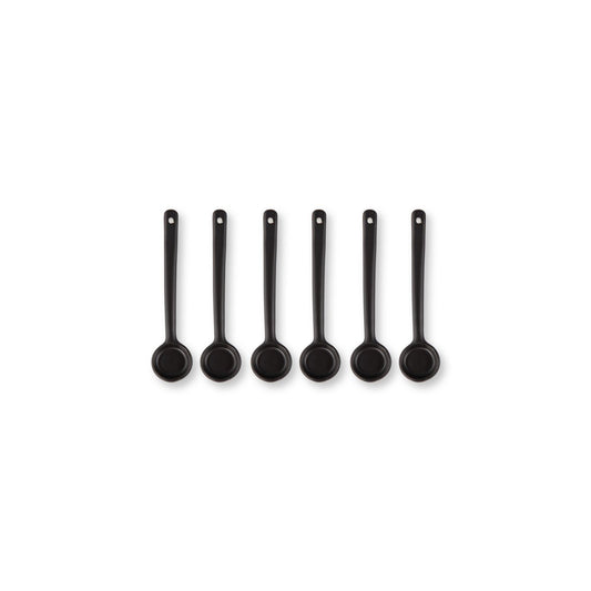 6er Löffelset Matt Black Small