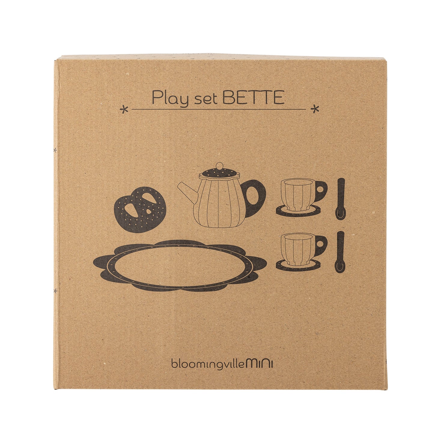 Bloomingville MINI Bette Spielset, Küche, Braun, FSC®100%, MDF