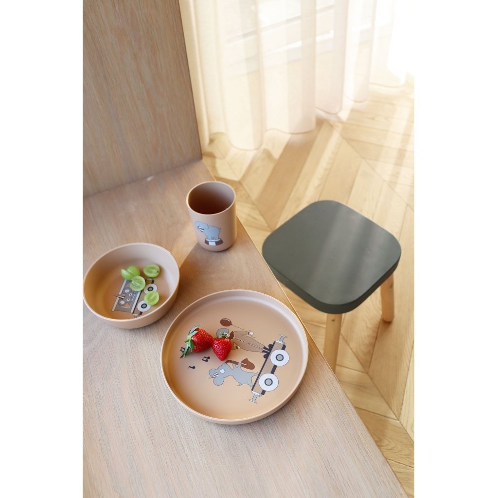 Milas Tafelservice aus Biokunststoff (PLA) im 3er-Pack