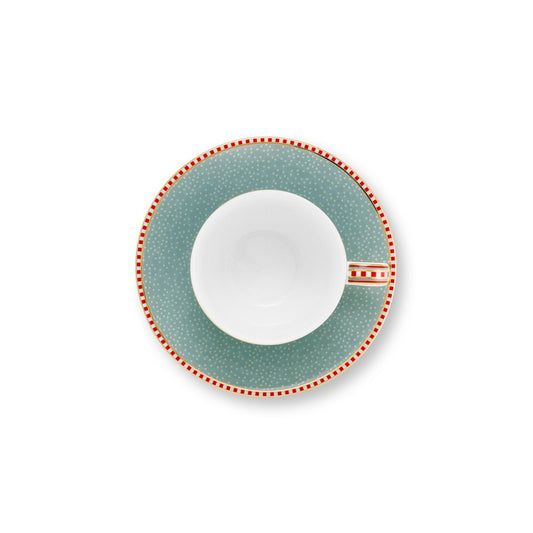 Espresso Cup and Saucer Blooming Tales Blue