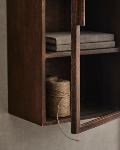 Nordal A/S NANGO wall cabinet, 1 door - dark brown