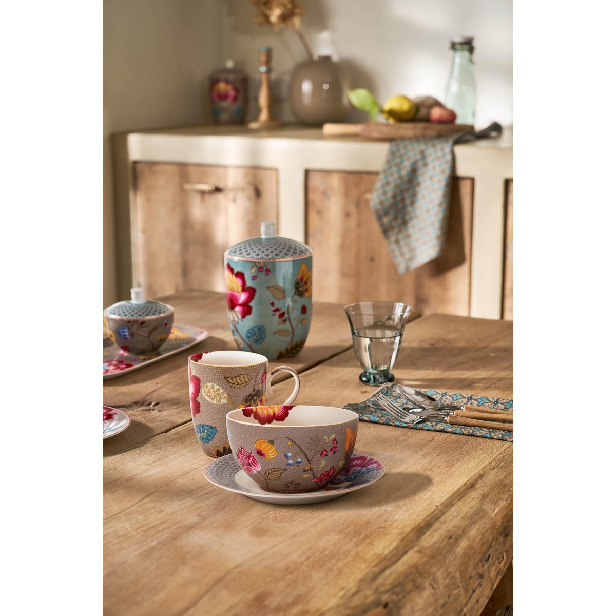 Pip Studio Frühstücksset Blooming Tales Fantasy Khaki