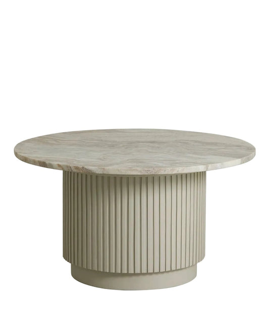 Nordal ERIE runder Coffeetable - ivory marmor Ø:75 cm