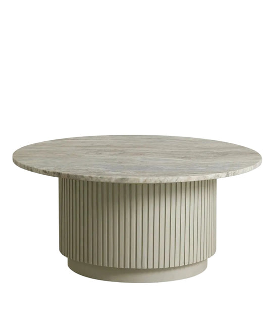 Nordal ERIE runder Couchtisch - ivory Marmor