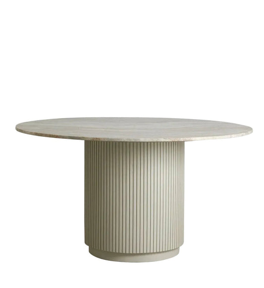 Nordal ERIE Esstisch rund - Ivory nature Marmor