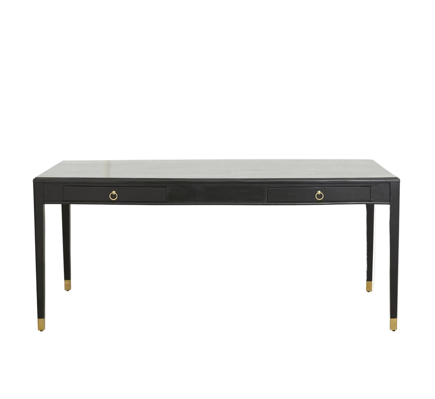 Nordal Schreibtisch mit 2 Schubladen 140cm, schwarz