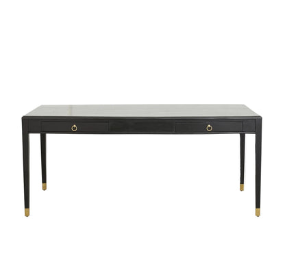 Nordal Schreibtisch mit 2 Schubladen 140cm, schwarz