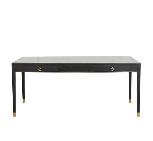 Nordal Schreibtisch mit 2 Schubladen 140cm, schwarz