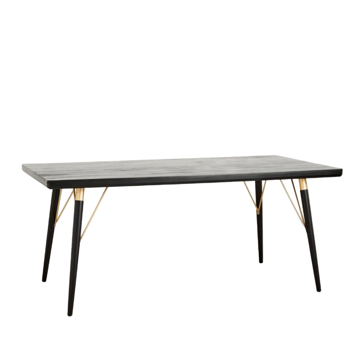 Nordal eleganter Esstisch schwarz 180x90x77cm