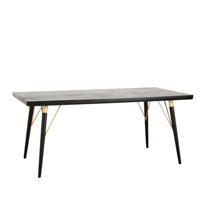 Nordal eleganter Esstisch schwarz 180x90x77cm
