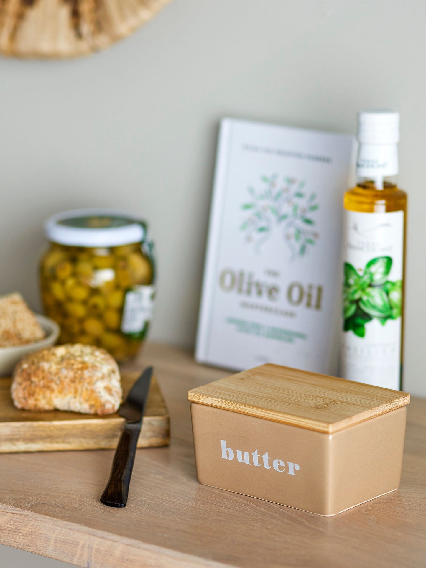 Bloomingville Hanyu Butterdose, Braun, Steingut
