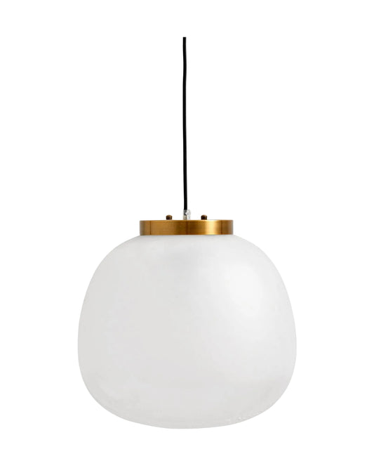 Nordal FROST Hängelampe L, w. golden finish - weiß