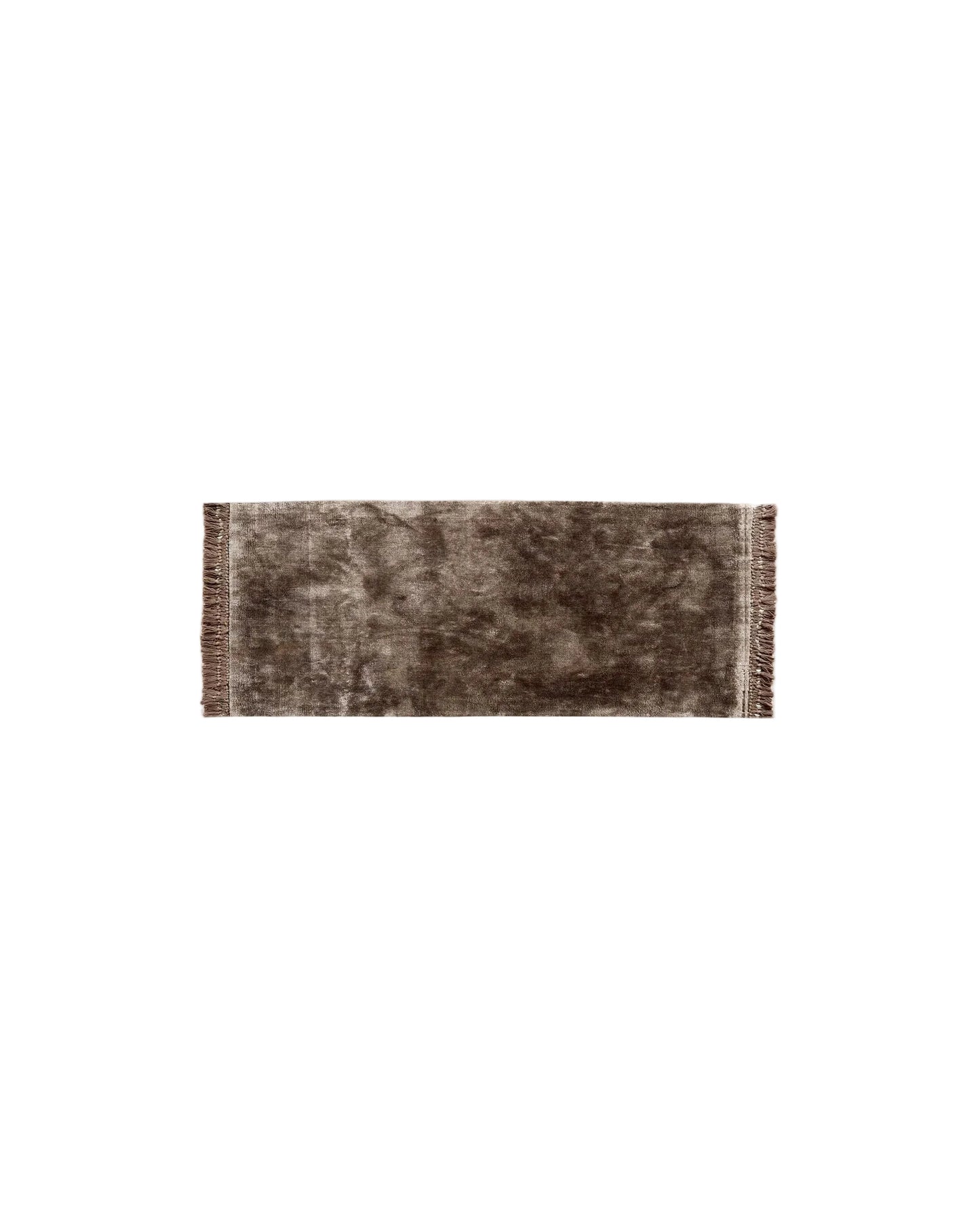 Nordal NOBLE Teppich mit Fransen, 75x200cm – warmes Grau