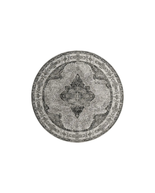 Nordal VENUS gewebter Teppich rund, Ø240 - dusty grey