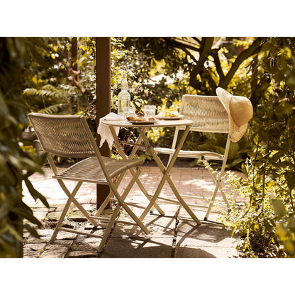 Arcas Bistro-Set, Stühle und Tisch in Taupe