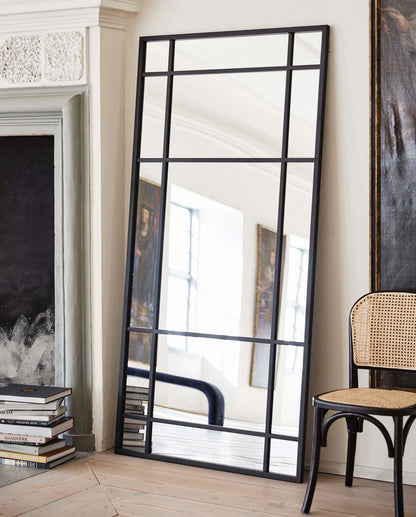 Nordal A/S SPIRIT iron wall mirror - black