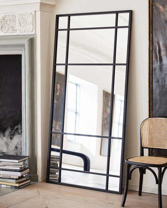 Nordal A/S SPIRIT iron wall mirror - black